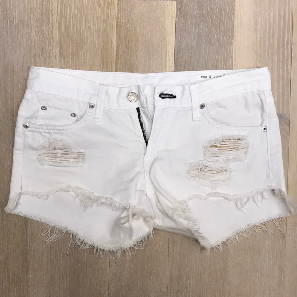 Rag and Bone White jean shorts
